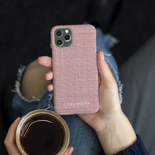 Pastel Dusty Rose Blush Pink Textur Muster Case-Mate iPhone Hülle (Von Creator hochgeladen)