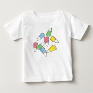 Pastel Easter Candy Cornflanken Pink Yellow Green Baby T-shirt