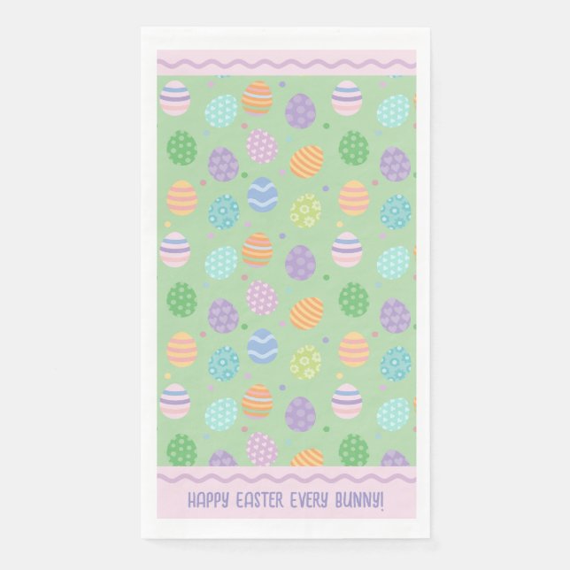 Pastel Easter Egg Set Papp Napkin Serviette (Vorderseite)