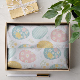 Pastel Easter Eggs Floral Pattern - Cute Spring Seidenpapier