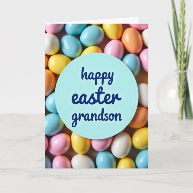 Pastel Easter Eggs Pattern Card Karte (Vorderseite)