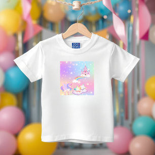 Pastel-Einhorn-Prinzessin-T-Shirt für Kleinkinder Kleinkind T-shirt