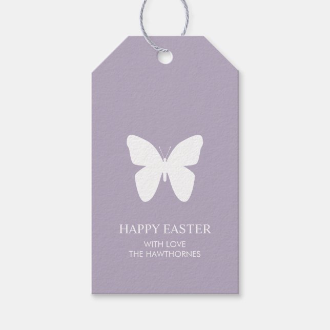 Pastel Elegant Easter Geschenkanhänger (Vorderseite)