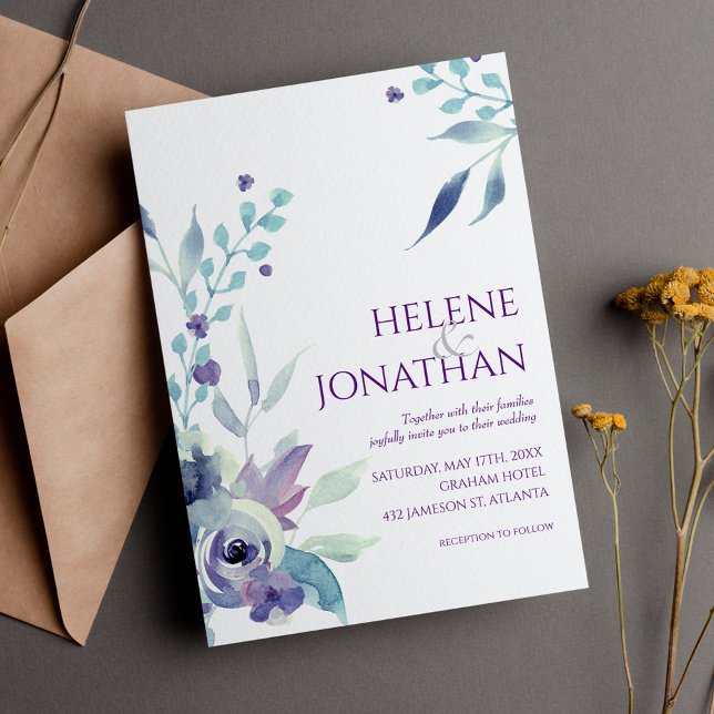 Pastel Elegant Floral Modern Boho Wedding Einladung (Von Creator hochgeladen)