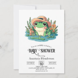 Pastel Elegant Frog Baby Shower Einladung