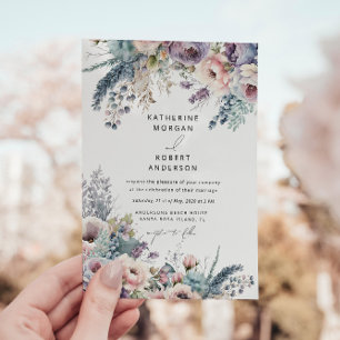 Pastel Elegant Garden Floral Wedding Einladung