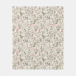 Pastel Elegant Lila \ rosa Wildblumen Fleecedecke
