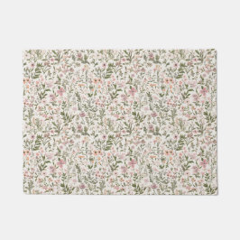 Pastel Elegant Lila \ rosa Wildblumen Fußmatte