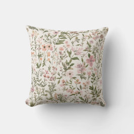 Pastel Elegant Lila \ rosa Wildblumen Kissen