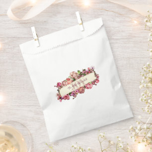 Pastel Eleganter Vintager Blush Viktorianische Ros Geschenktütchen