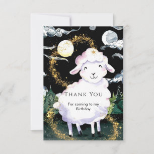 Pastel Enchanted Sheep Birthday Dankeskarte