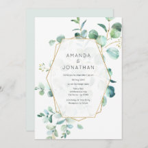 Pastel Eucalyptus Geometric Greenerity Wedding