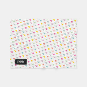 Pastel F-15 Adler Fighter Jet Baby Blanket Fleecedecke