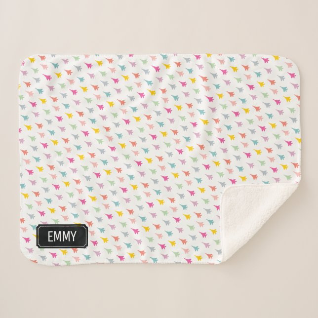 Pastel F-15E Strike Eagle Fighter Jet Custom Sherpadecke (Vorderseite (Horizontal))