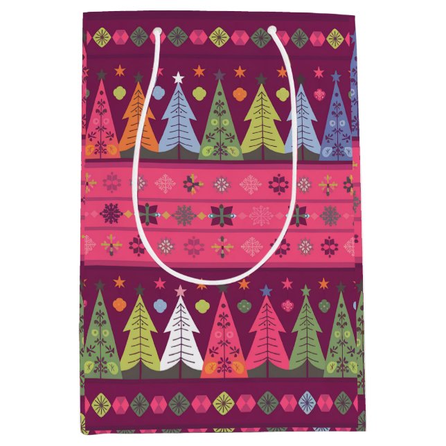 Pastel Fair Insel Weihnachten 1 Mittlere Geschenktüte (Vorderseite)