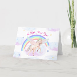 Pastel Fairytale Unicorn Star Rainbow Baby Dusche Dankeskarte