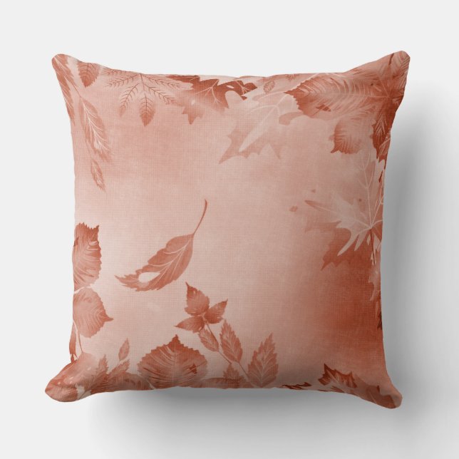 PASTEL FALL RED-BLÄTTER KISSEN (Vorderseite)