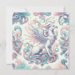 Pastel Fantasy Griffin Einladung