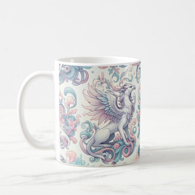 Pastel Fantasy Griffin Kaffeetasse (Links)