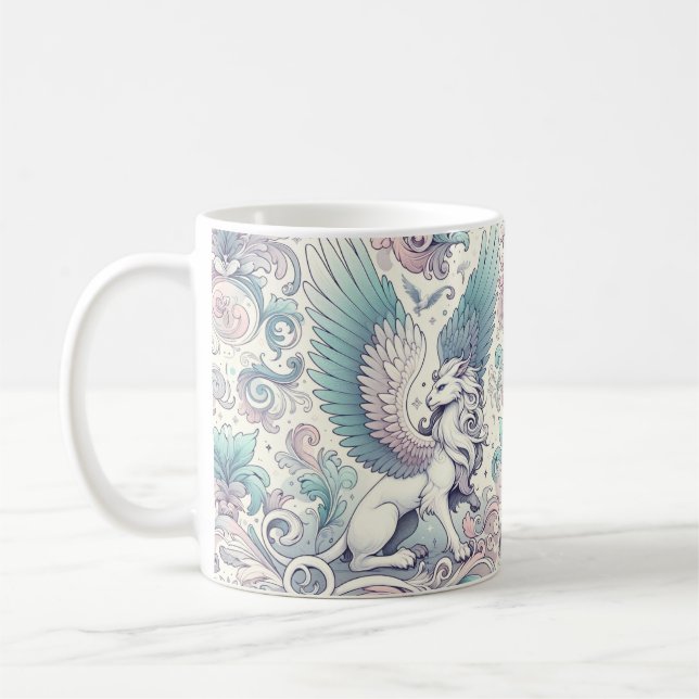 Pastel Fantasy Griffin Kaffeetasse (Links)