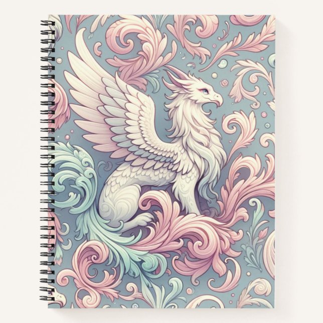 Pastel Fantasy Griffin Notizbuch (Vorderseite)