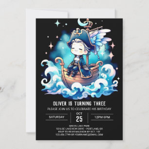 Pastel Fantasy Pirate Geburtstag Einladung