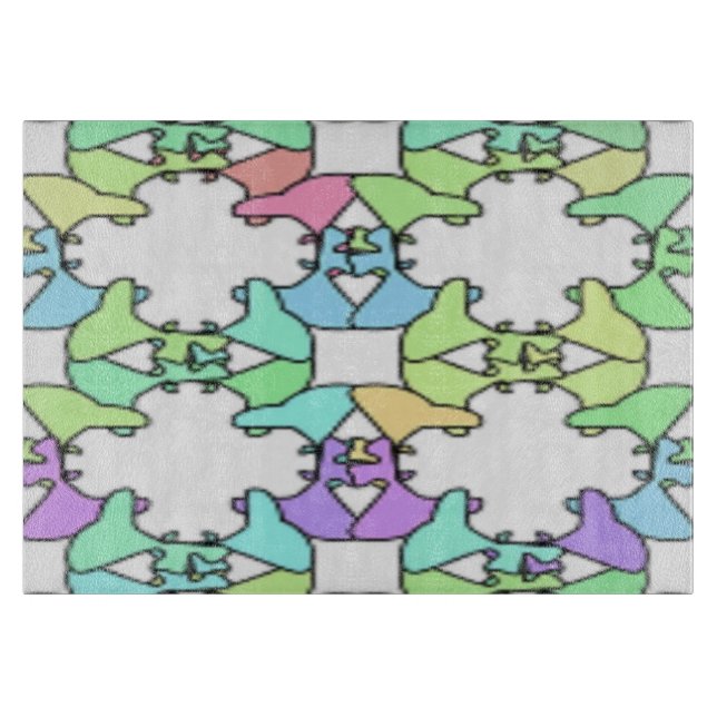 PASTEL FARBEN SCHNEIDEBRETT (Vorderseite)