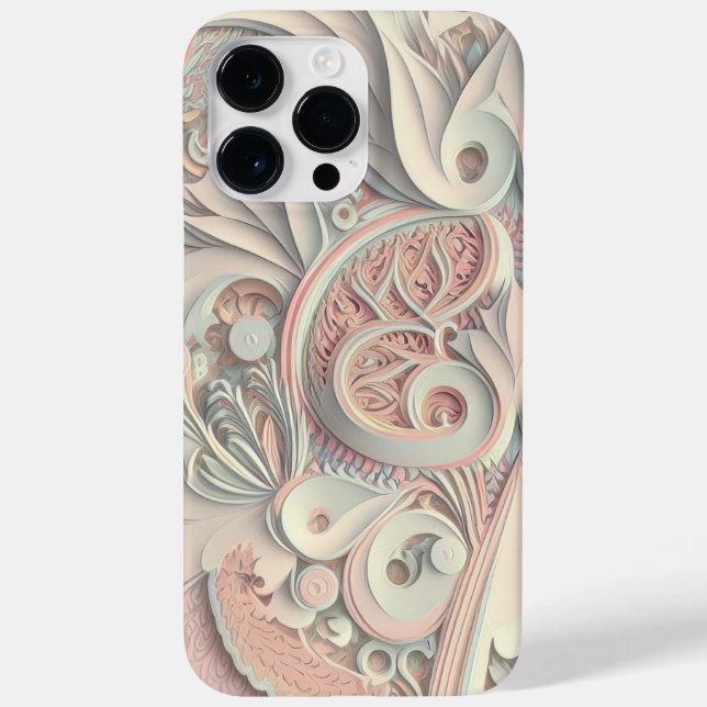 PASTEL FARBIERT EMBOSSED SEHEN ORNAMENTATION Case-Mate iPhone HÜLLE (Rückseite)