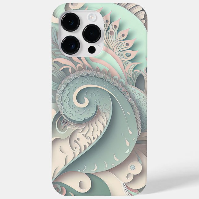 PASTEL FARBIERT EMBOSSED SEHEN ORNAMENTATION Case-Mate iPhone HÜLLE (Rückseite)