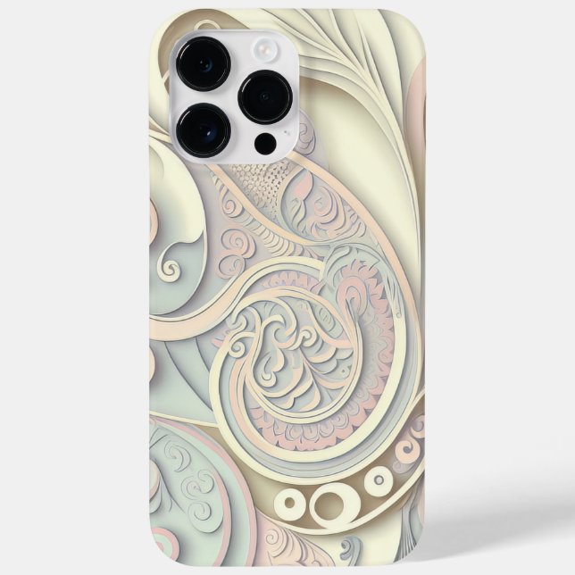 PASTEL FARBIERT EMBOSSED SEHEN ORNAMENTATION Case-Mate iPhone HÜLLE (Rückseite)