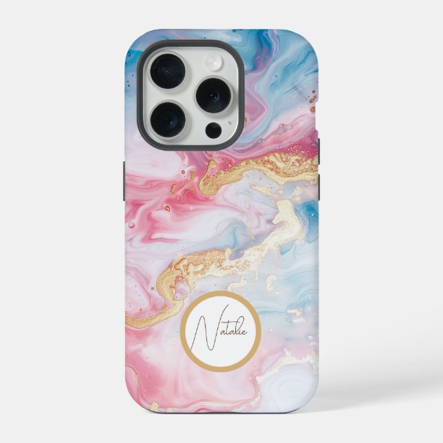 Pastel farbig Elegant Glamour Script Case Mate iPhone Hülle (Rückseite)
