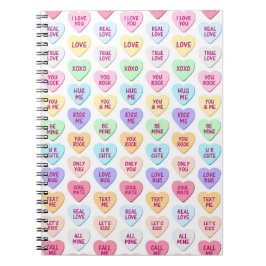 PASTEL-FARBIGE VALENTINKONVERSATION HERZEN NOTIZBLOCK