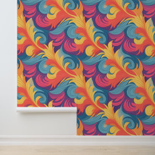 Pastel Feathers Pattern Tapete