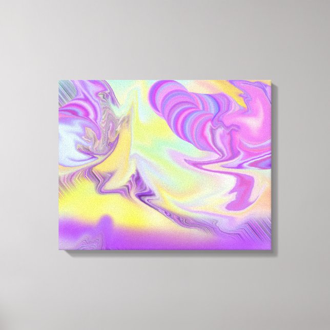 Pastel Federträume Stretched Canvas Print Leinwanddruck (Vorderseite)