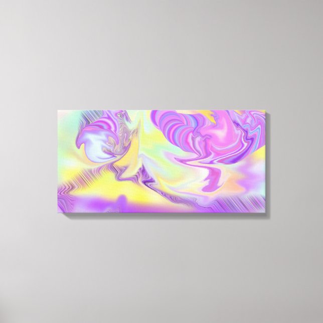 Pastel Federträume Stretched Canvas Print Leinwanddruck (Vorderseite)