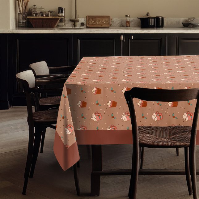 Pastel-Feiertags-Tischdecke Groovy 70er Jahre Gesc Tischdecke (Pastel Holiday Tablecloth Groovy 70s Gift Idea)