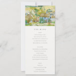 Pastel Fields Mountain Landscape Wedding Menu Card Einladung<br><div class="desc">Für weitere Anpassungen oder andere passende Artikel kontaktieren Sie mich bitte unter yellowfebstudio@gmail.com</div>