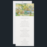 Pastel Fields Mountain Landscape Wedding Menu Card Einladung<br><div class="desc">Für weitere Anpassungen oder andere passende Artikel kontaktieren Sie mich bitte unter yellowfebstudio@gmail.com</div>