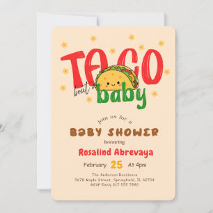 Pastel Fiesta Mexikanische Taco-Party zur Babypart Einladung