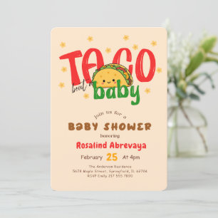 Pastel-Fiesta Süße Farbige Taco-Baby-Party Einladung