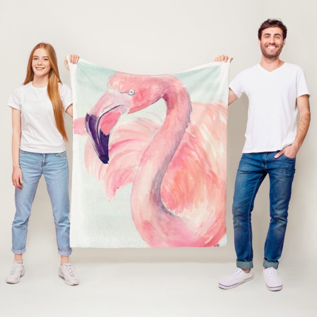Pastel Flamingo Fleecedecke (Beispiel)