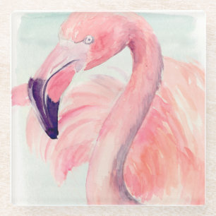Pastel Flamingo Glasuntersetzer