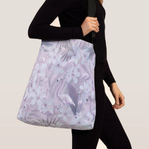 Pastel Flamingo Jungle Liebe 4 #art #tropical Tragetaschen Mit Langen Trägern