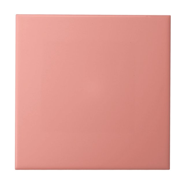 Pastel Flamingo Pink Color Fliese (Vorderseite)