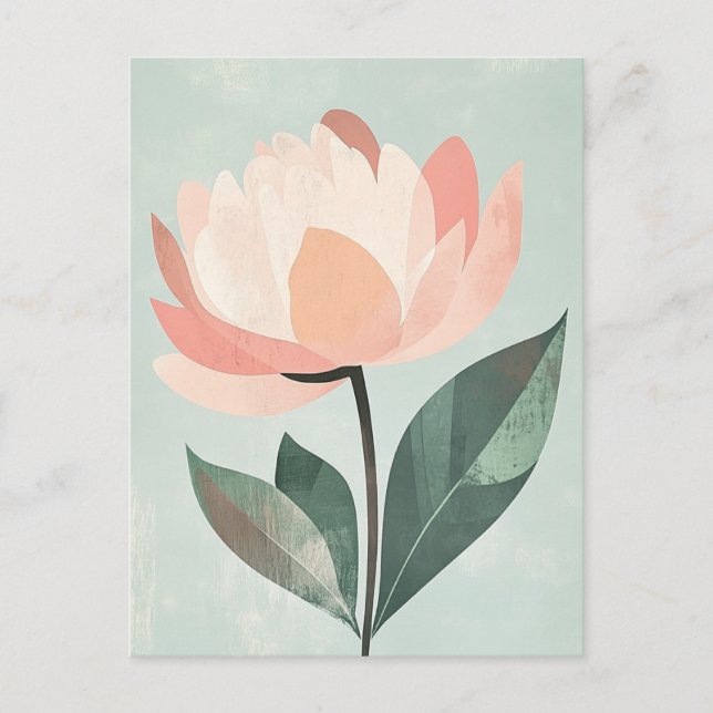 Pastel Flora in Stille #088 Postkarte (Vorderseite)