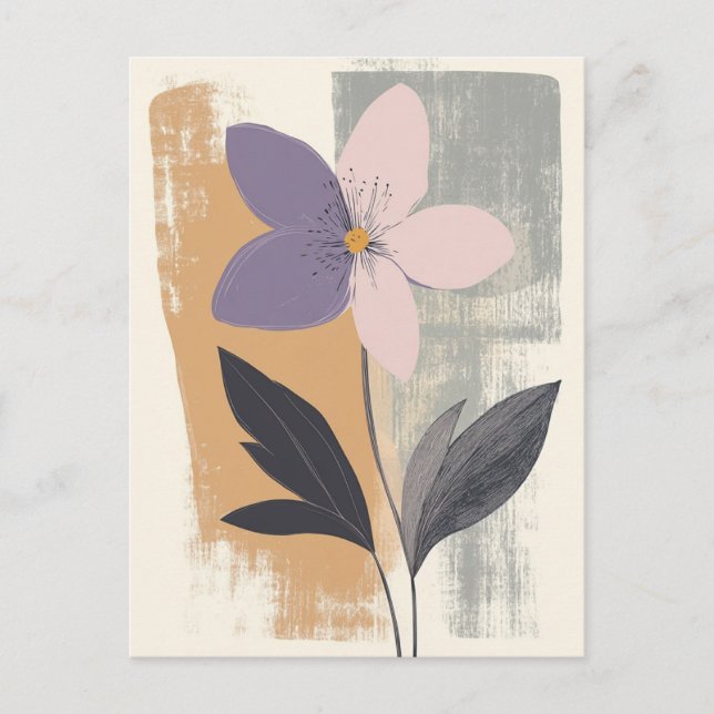 Pastel Flora in Stille #092 Postkarte (Vorderseite)