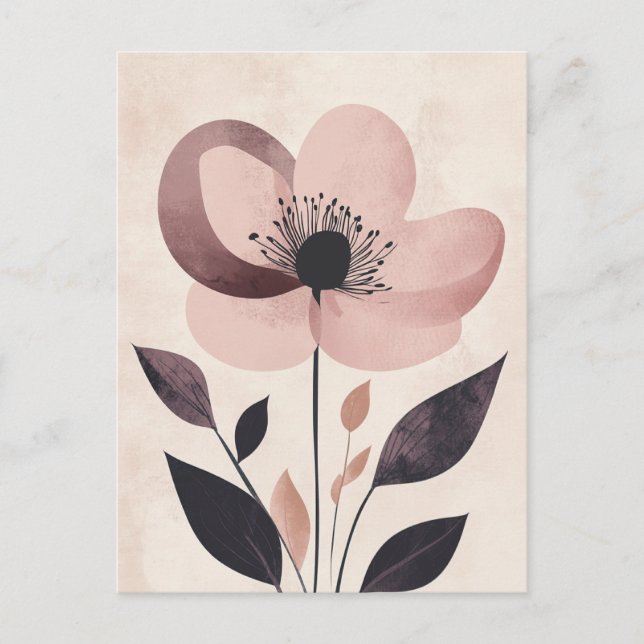 Pastel Flora in Stille #098 Postkarte (Vorderseite)