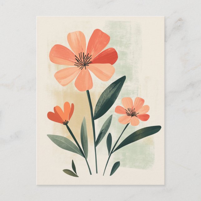 Pastel Flora in Stille #105 Postkarte (Vorderseite)