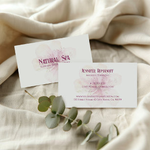 Pastel Floral Background Naturtherapeut für Wellne Visitenkarte