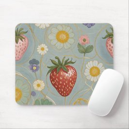 Pastel Floral & Berry Delight Mousepad